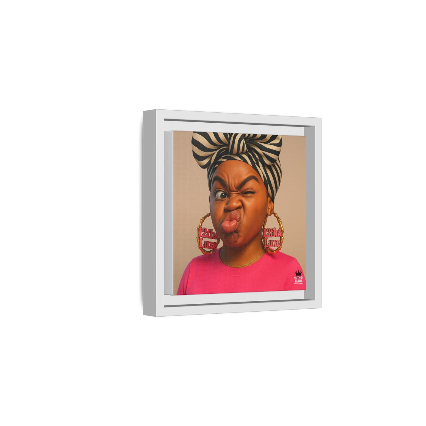Funky Face Pink - Canvas Art