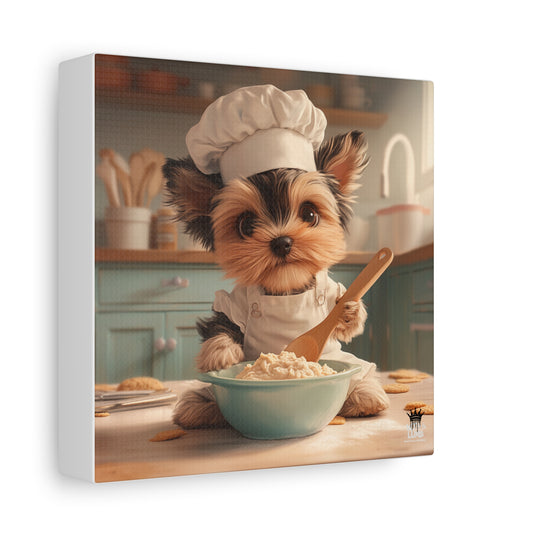 Yorkshire Puppy Chef Canvas Art