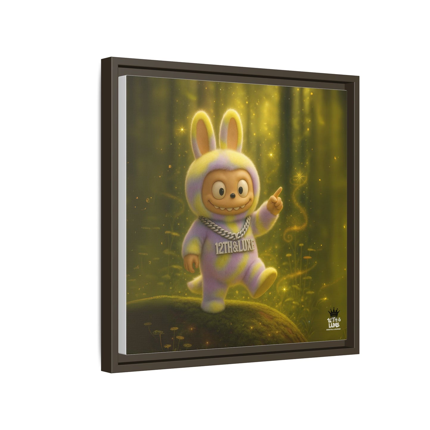 Plush Monster Purple/Yellow - Canvas Art