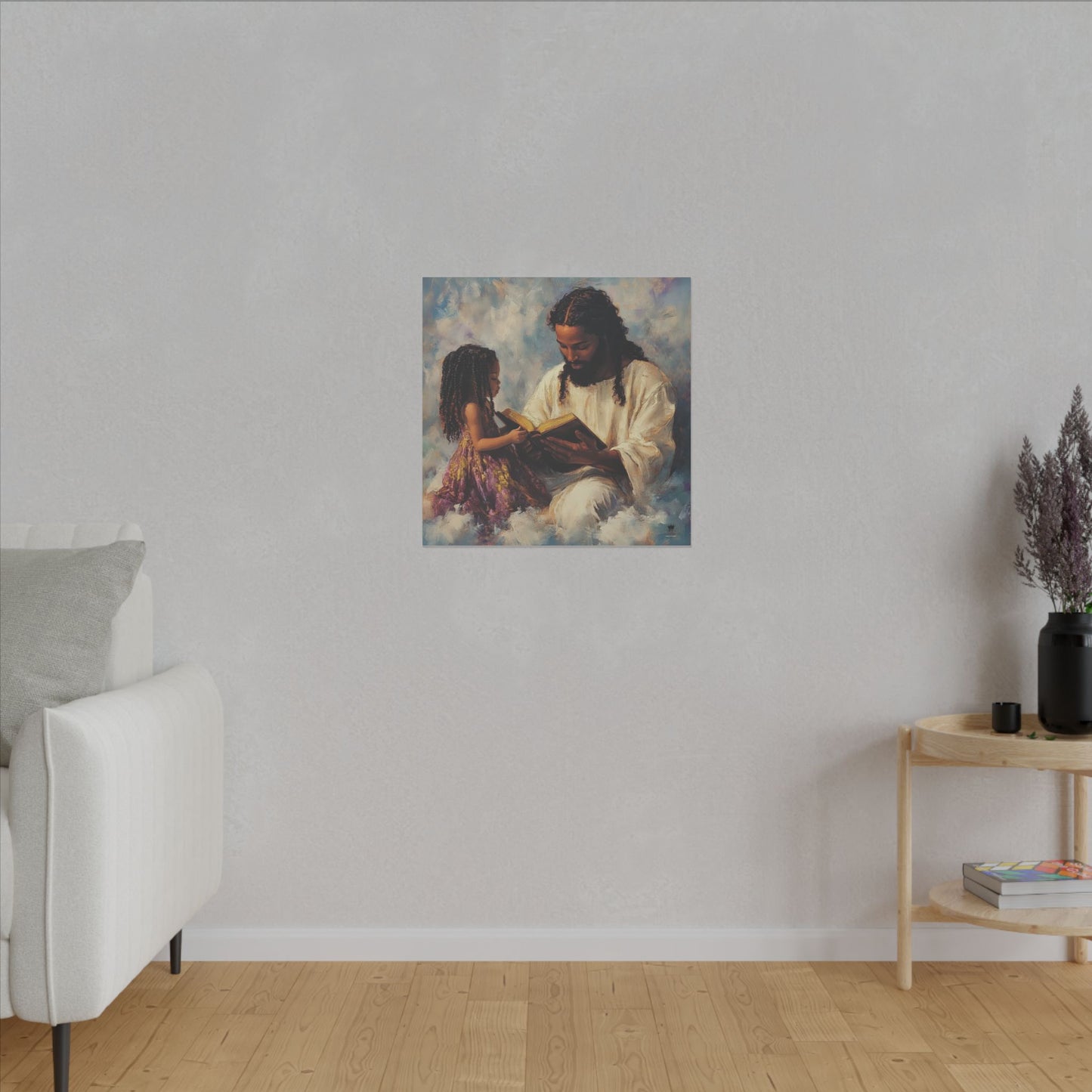 Jesus Reading, Matte Canvas, Stretched, 0.75"