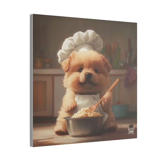 Chow Puppy Chef Canvas Art