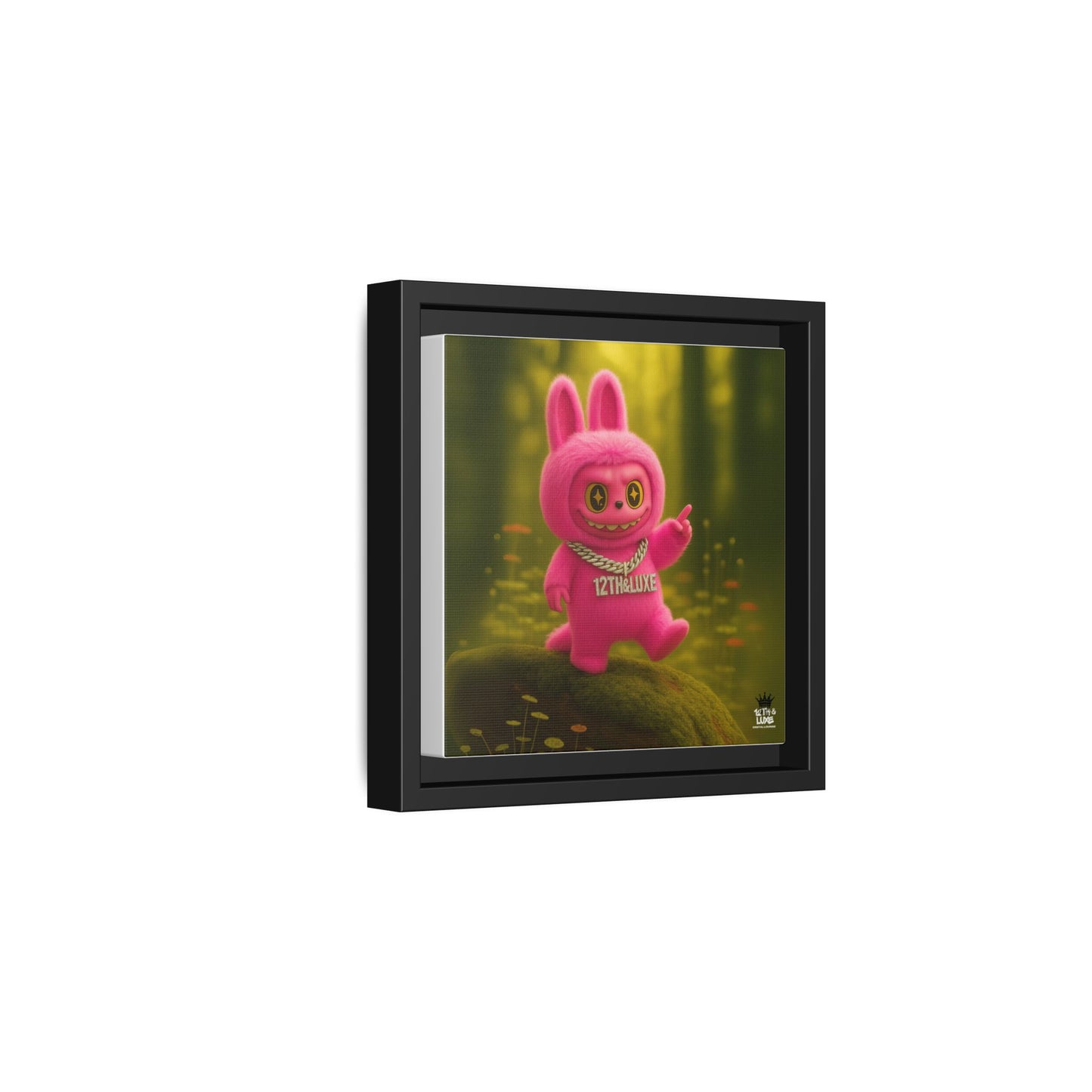 Plush Monster Pink- Canvas Art