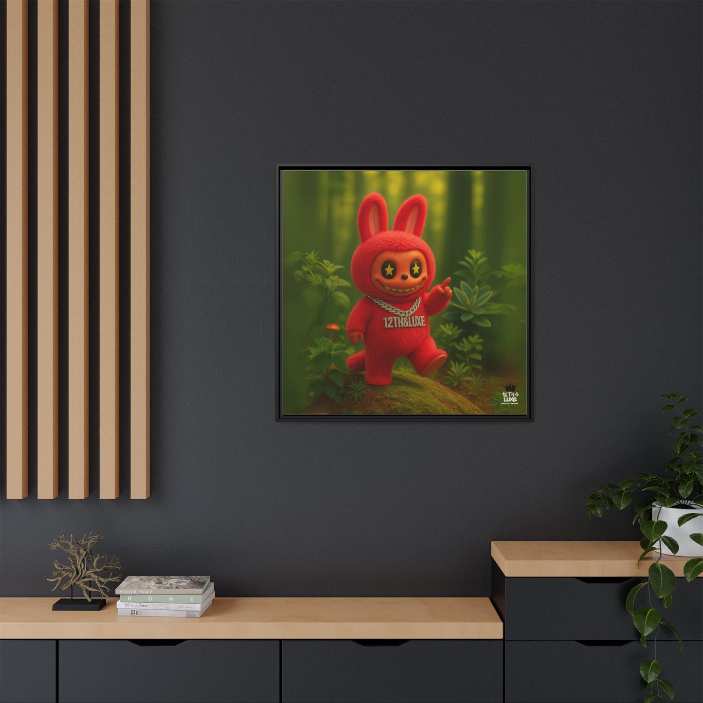 Plush Monster Red - Canvas Art