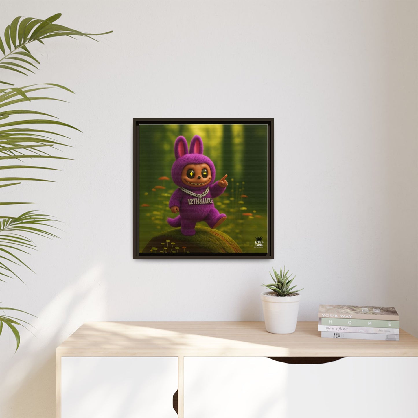 Plush Monster Purple - Canvas Art