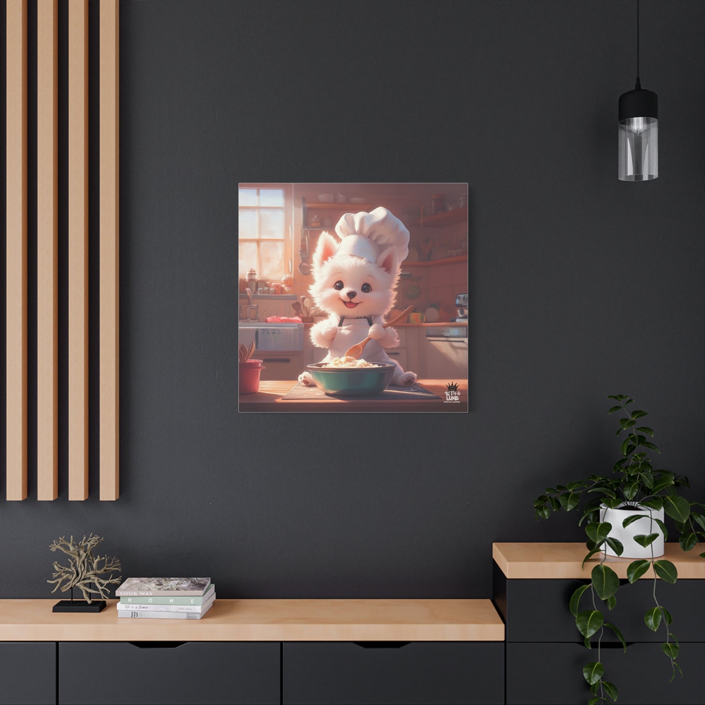 Samoyed Puppy Chef Canvas Art