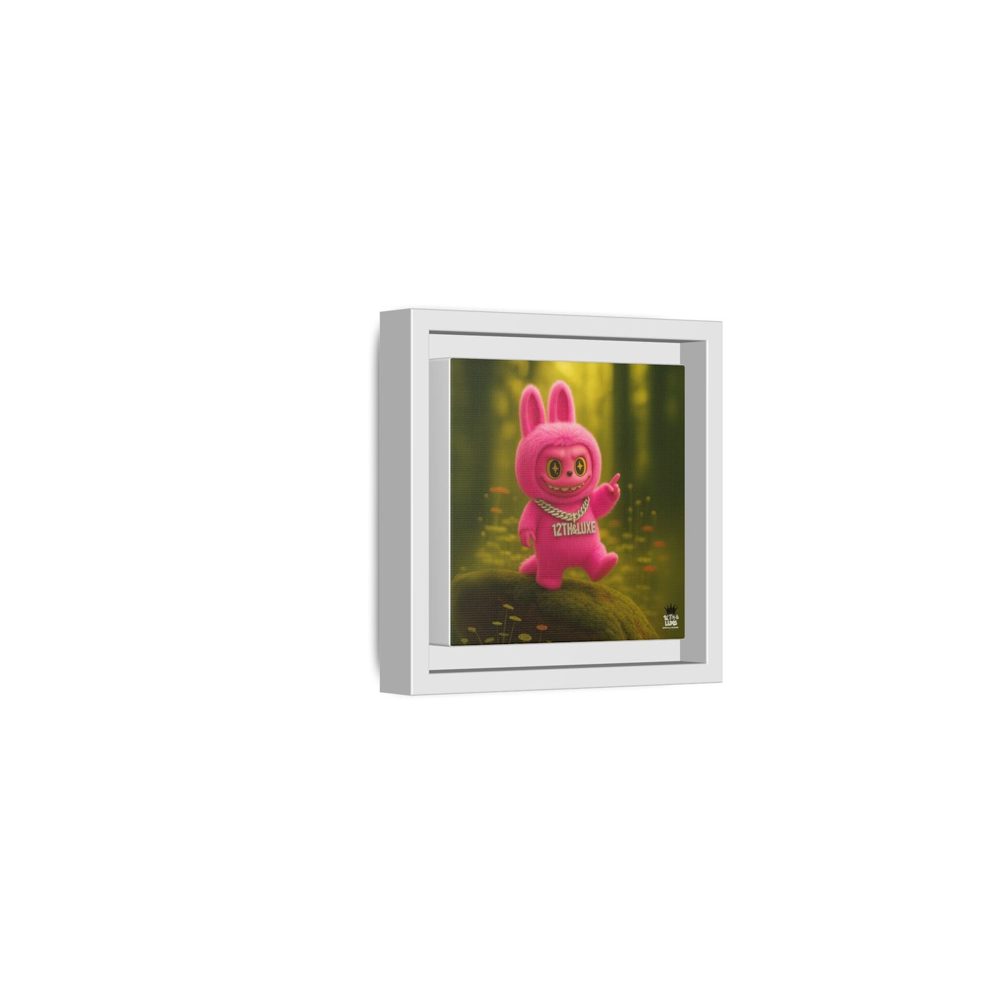 Plush Monster Pink- Canvas Art