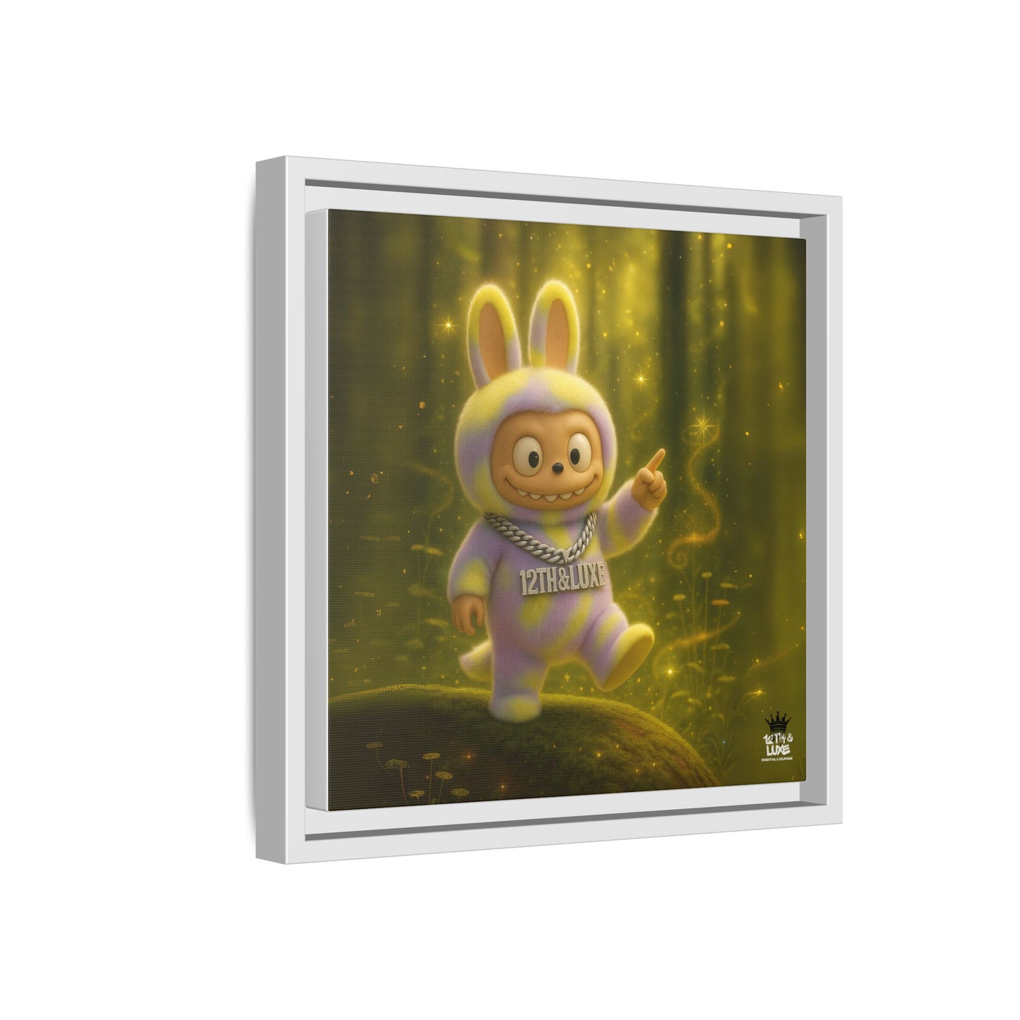 Plush Monster Purple/Yellow - Canvas Art