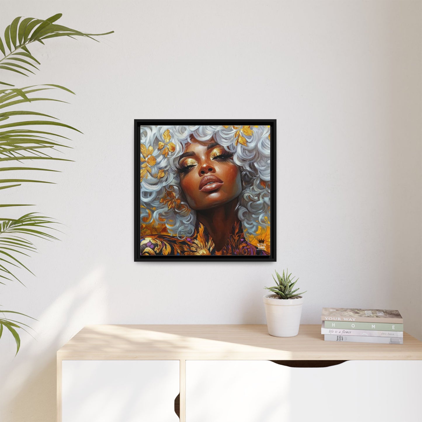 Vibrant Framed Canvas Art - Bold Beauty Portrait
