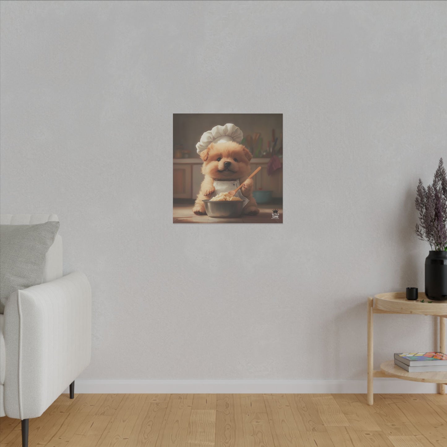 Chow Puppy Chef Canvas Art