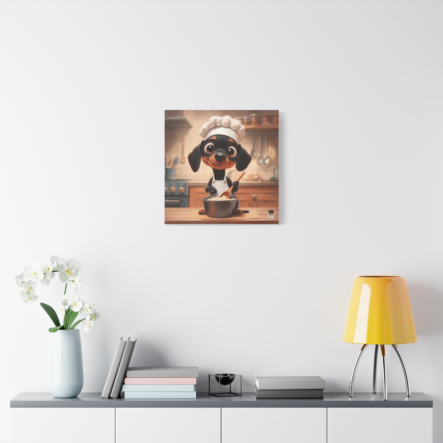 Doberman Puppy Chef Canvas Art