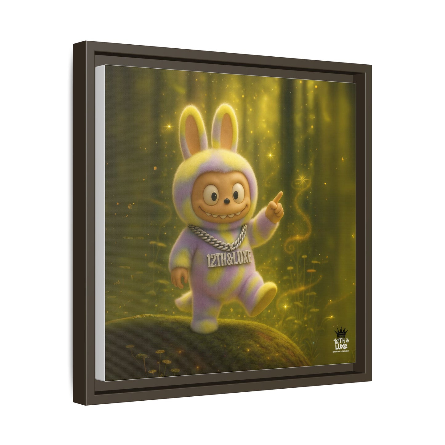 Plush Monster Purple/Yellow - Canvas Art