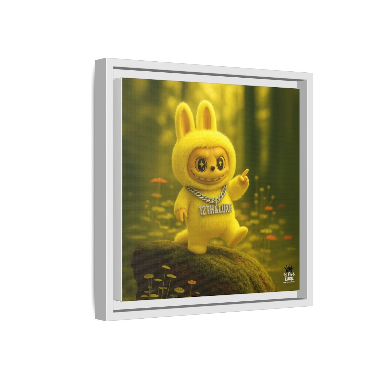 Plush Monster Yellow - Canvas Art
