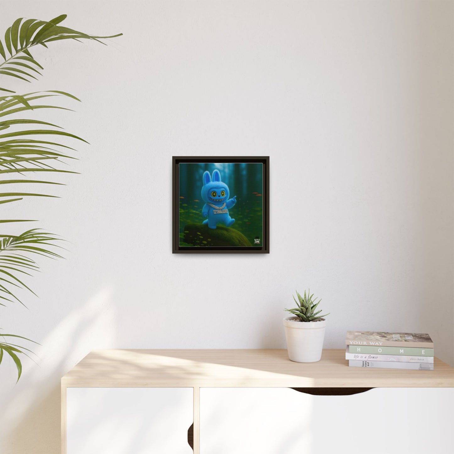 Plush Monster Blue - Canvas Art