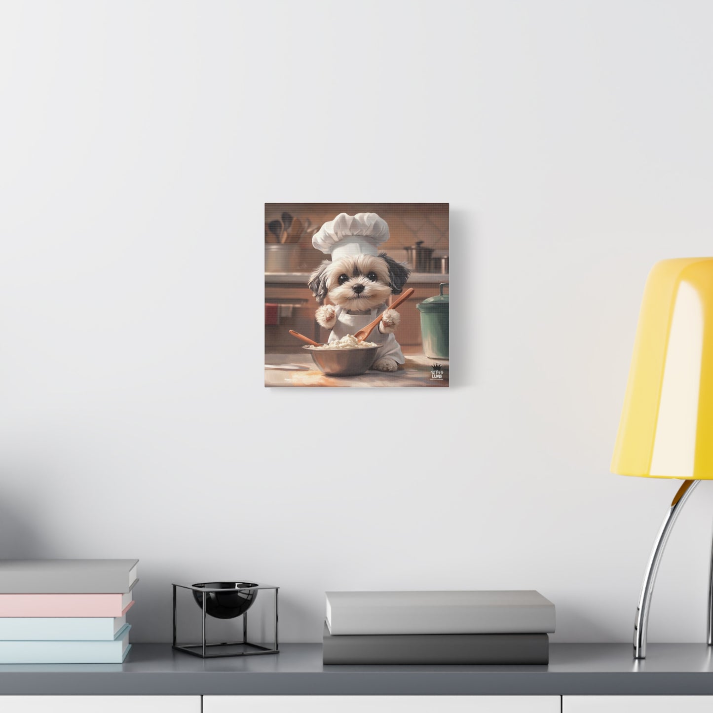 Shih Tzu Puppy Chef Canvas Art