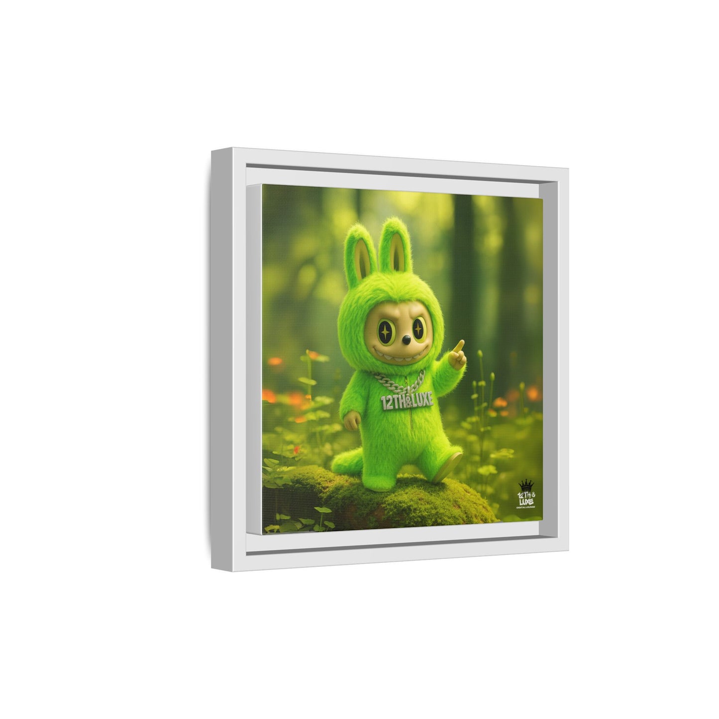 Plush Monster Green - Canvas Art