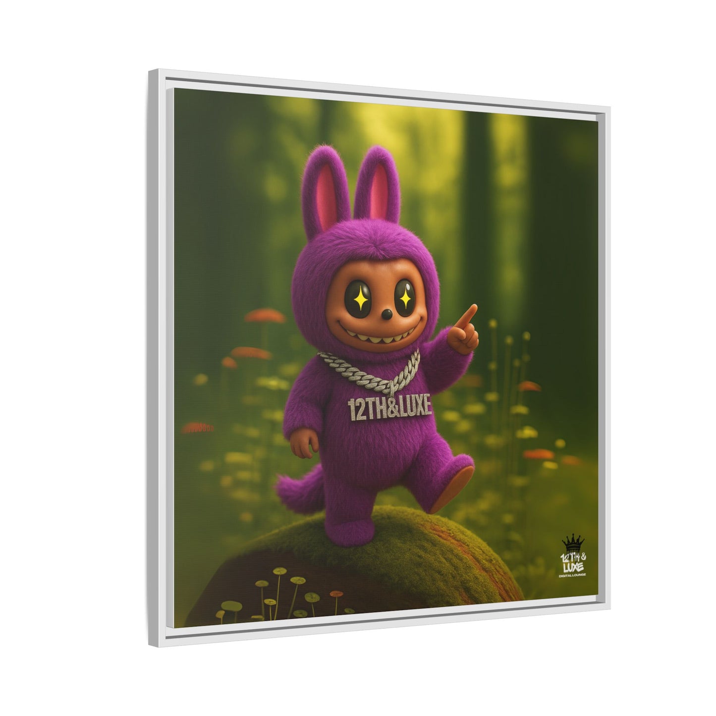 Plush Monster Purple - Canvas Art