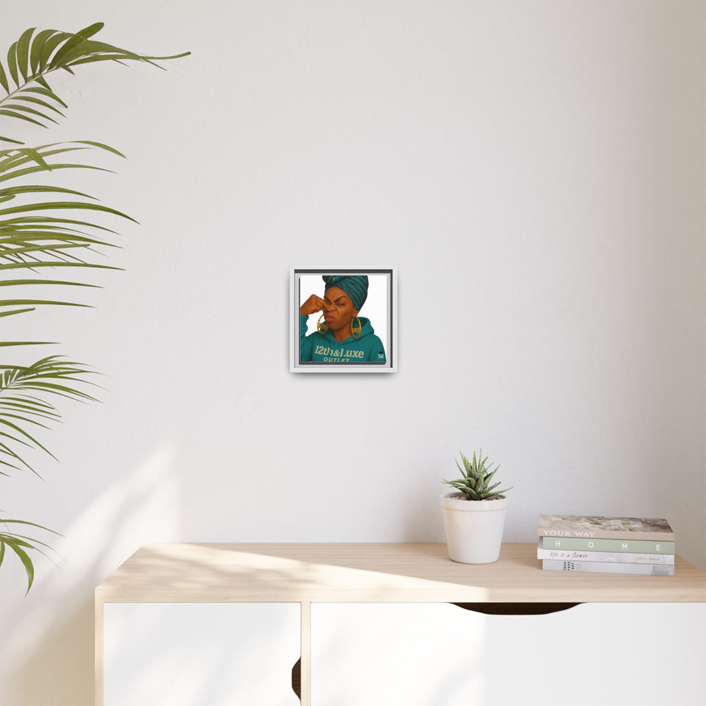 Funky Face Blue- Canvas Art