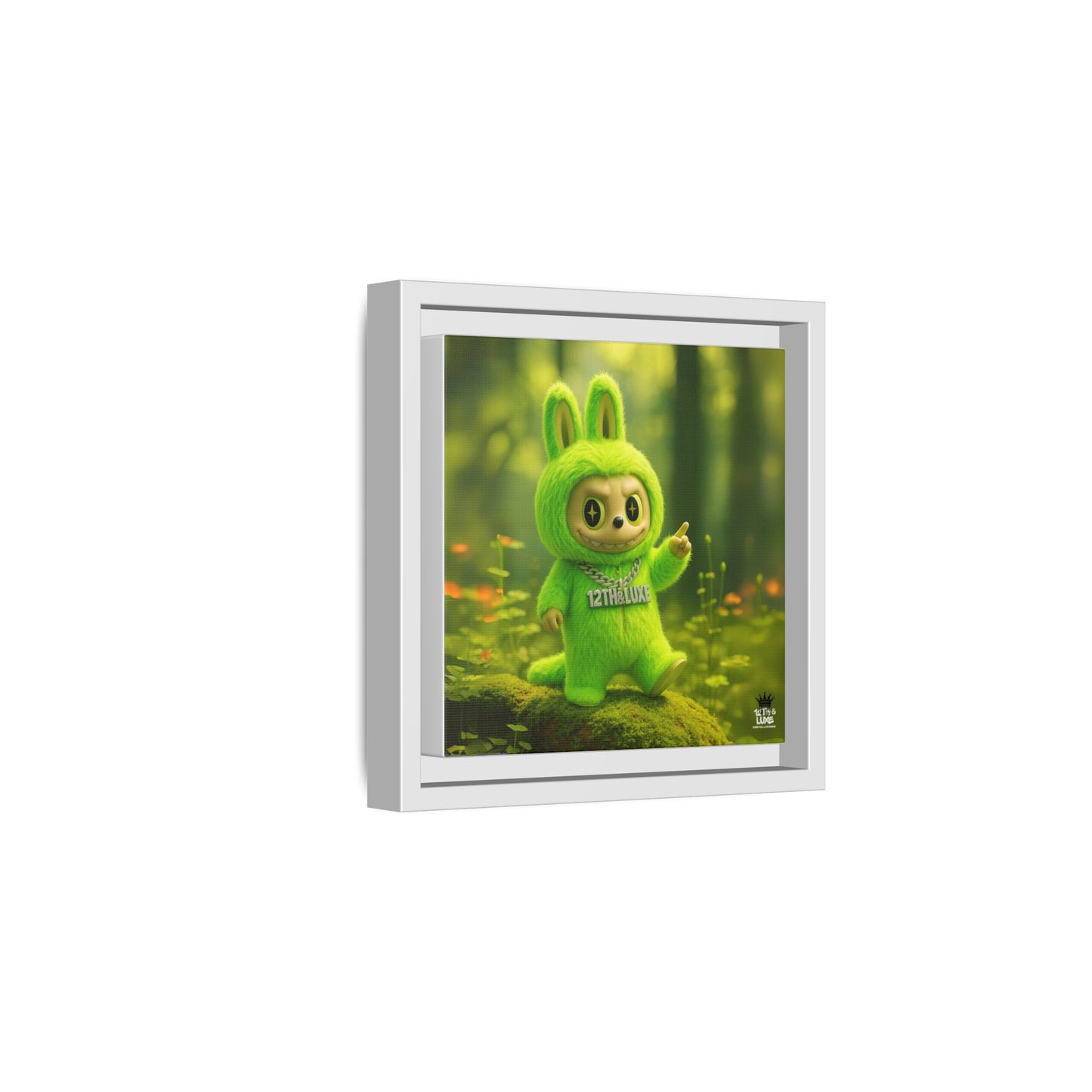 Plush Monster Green - Canvas Art