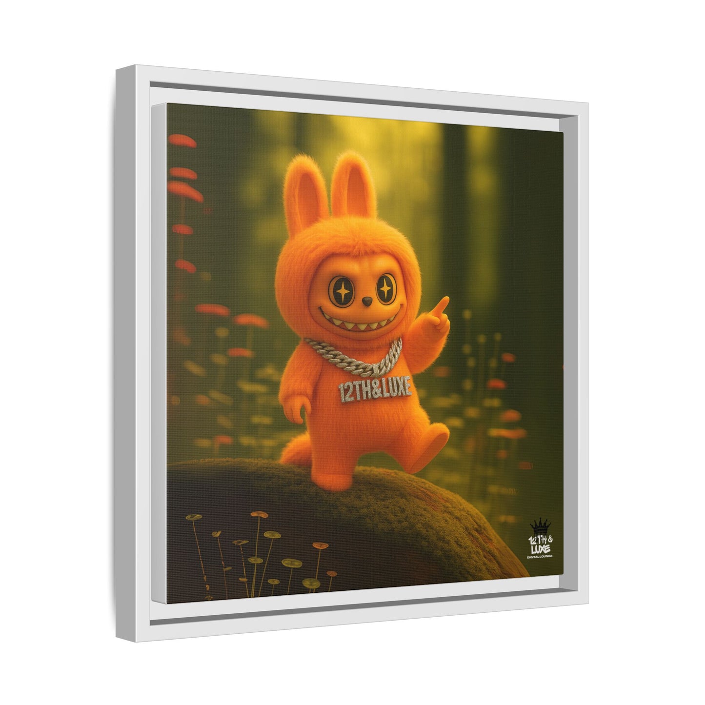 Plush Monster Orange - Canvas Art