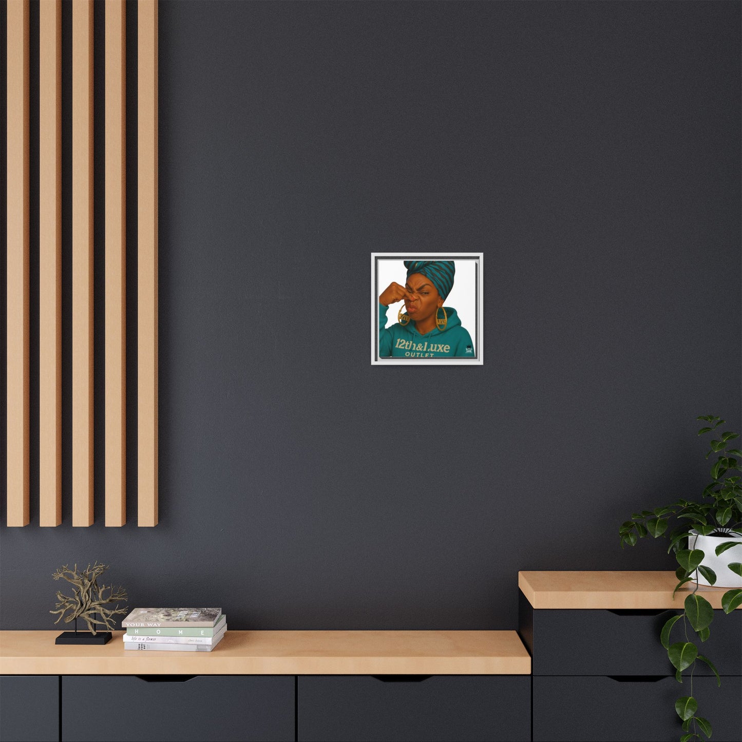 Funky Face Blue- Canvas Art
