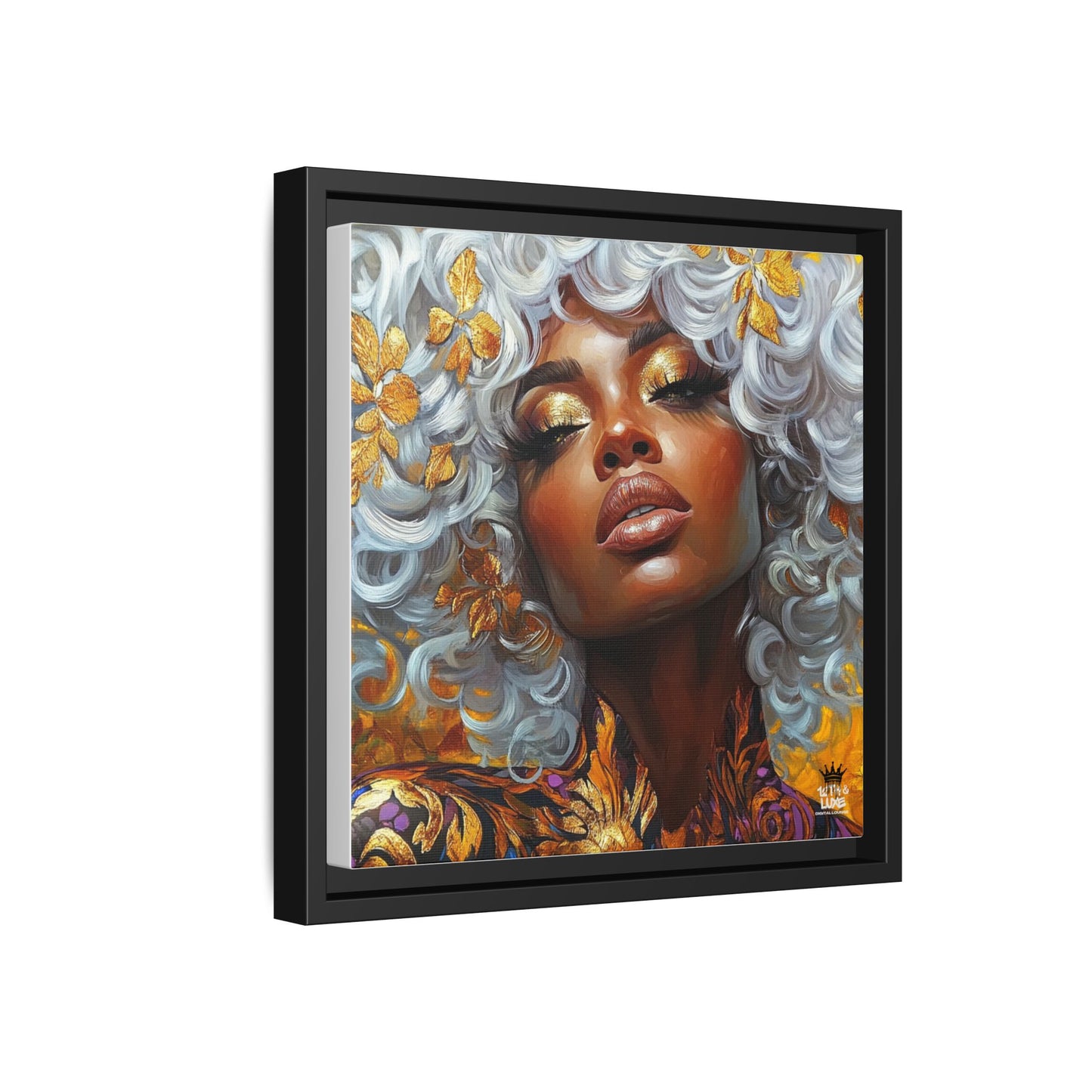 Vibrant Framed Canvas Art - Bold Beauty Portrait