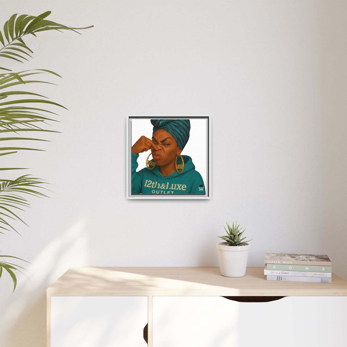 Funky Face Blue- Canvas Art