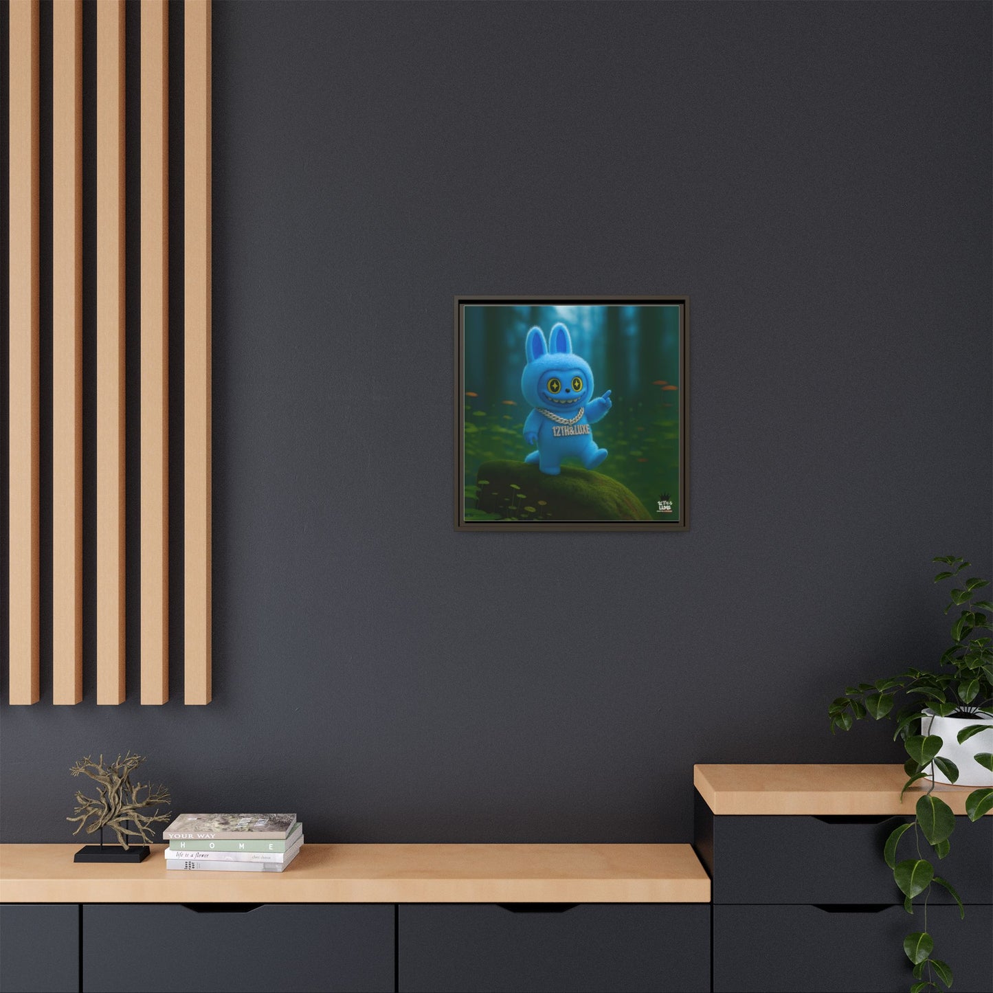 Plush Monster Blue - Canvas Art