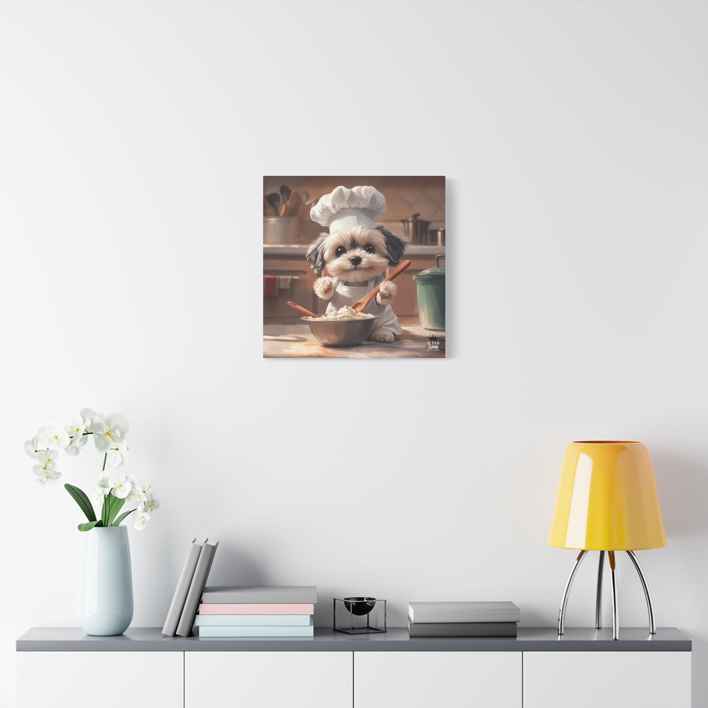 Shih Tzu Puppy Chef Canvas Art