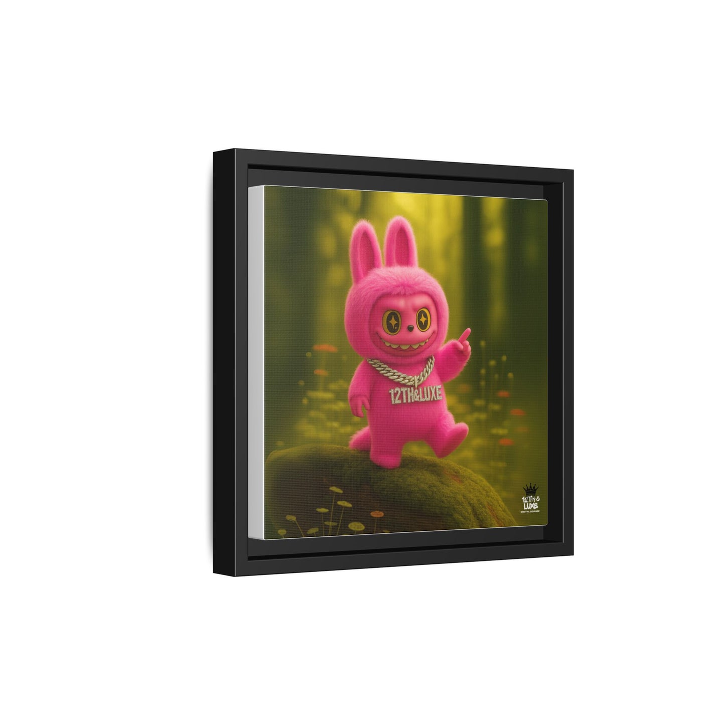 Plush Monster Pink- Canvas Art