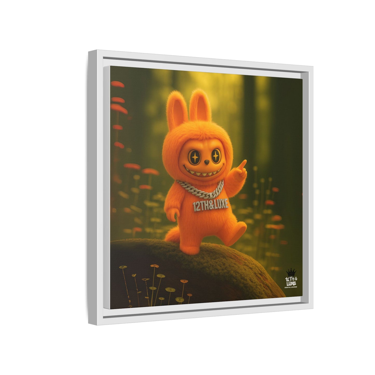 Plush Monster Orange - Canvas Art
