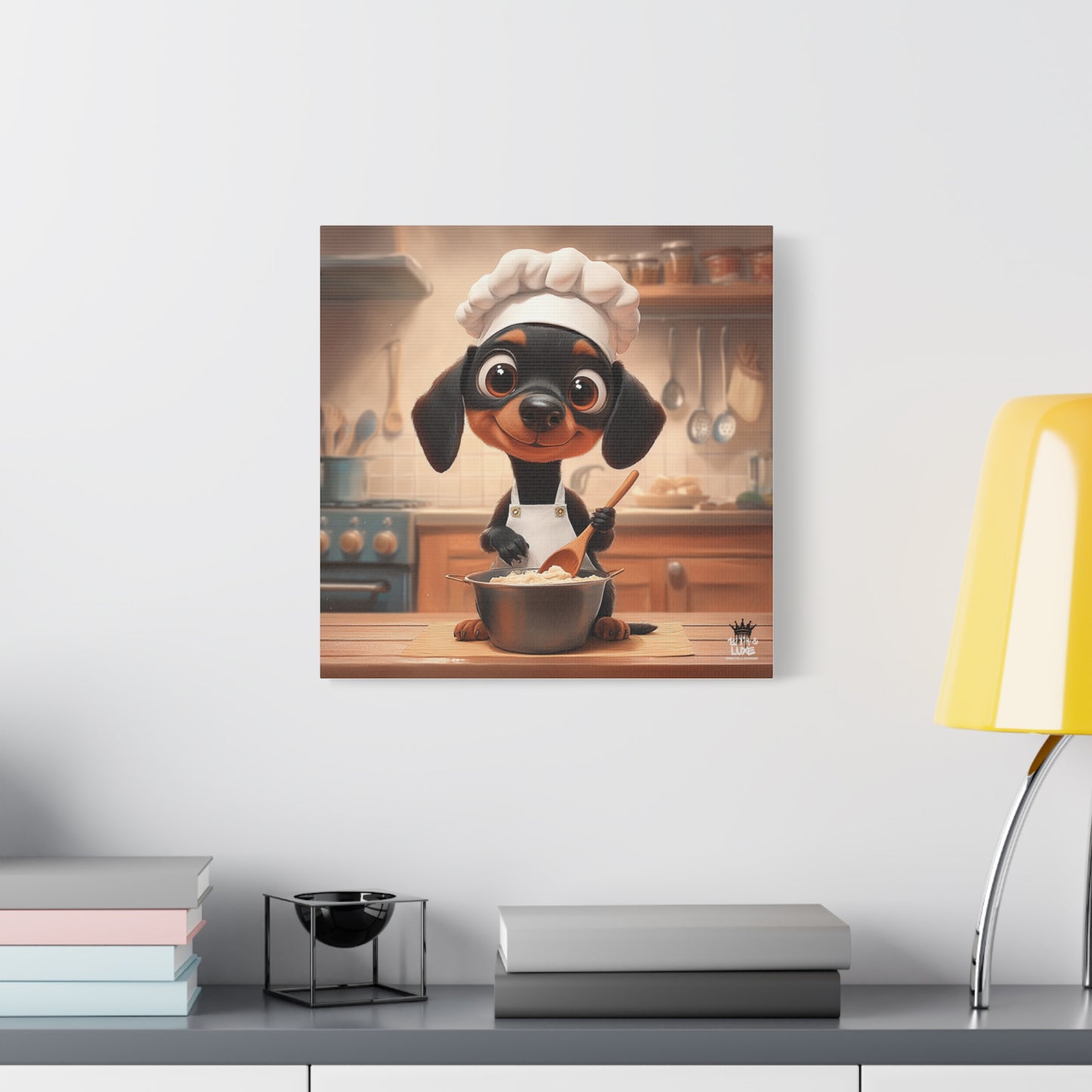 Doberman Puppy Chef Canvas Art