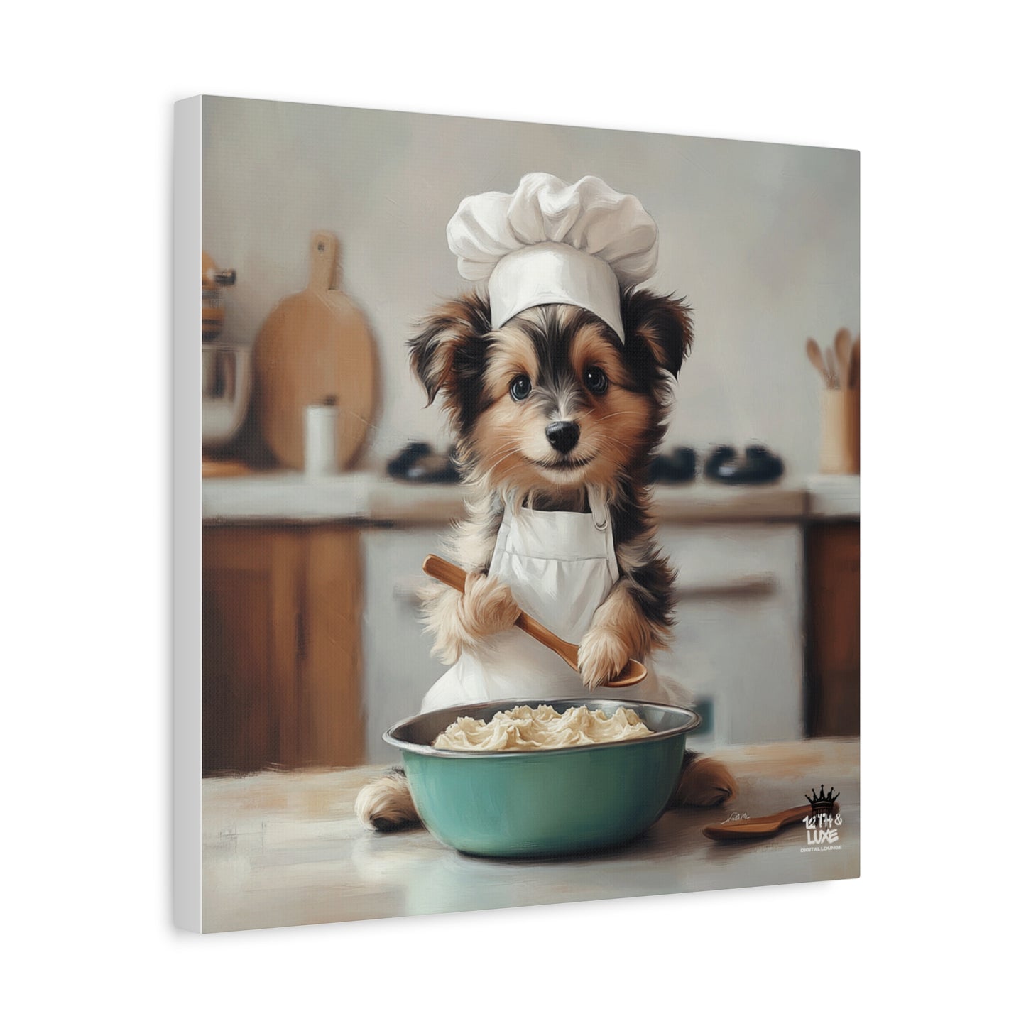 Sheltie Puppy Chef Canvas Art