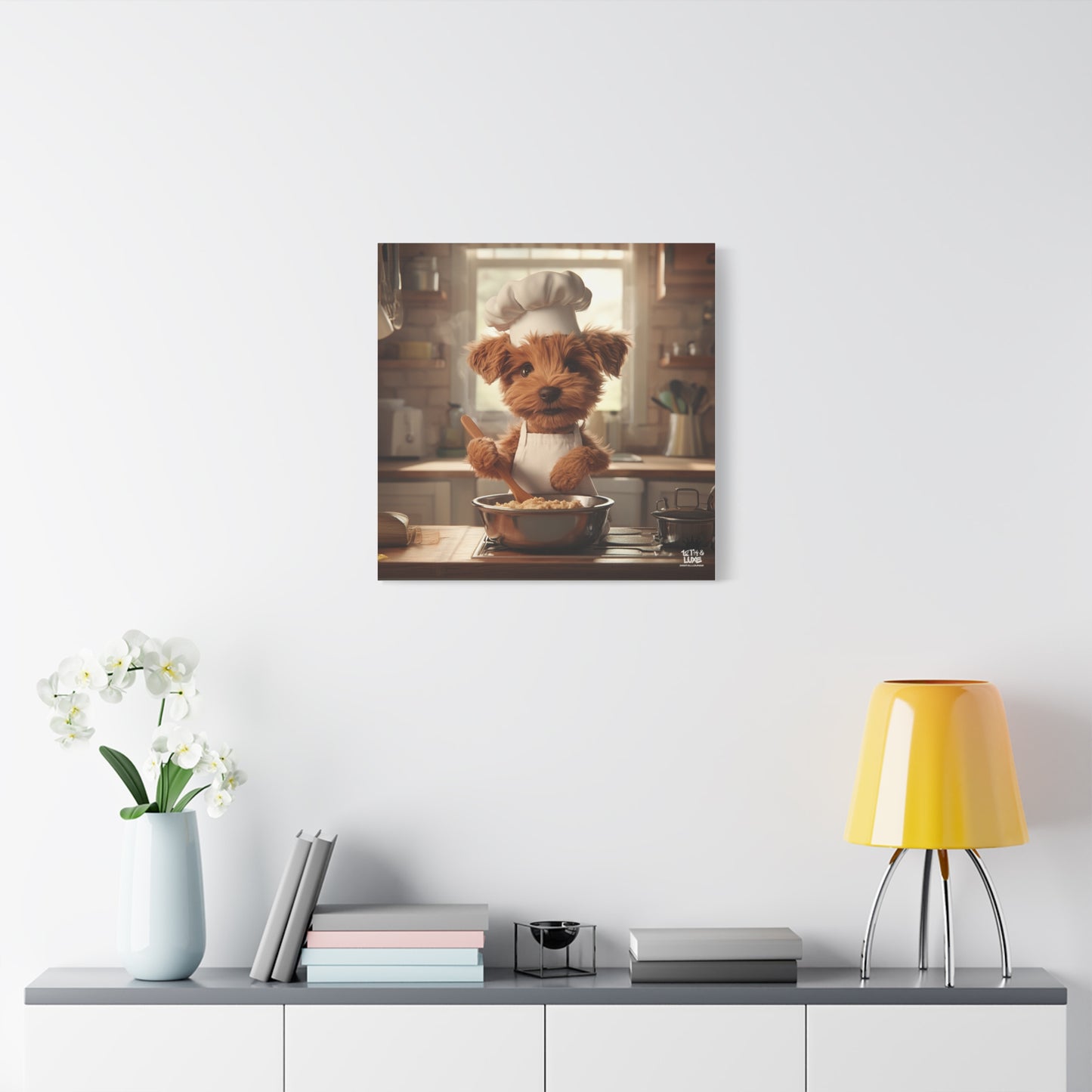 Airedale Puppy Chef Canvas Art