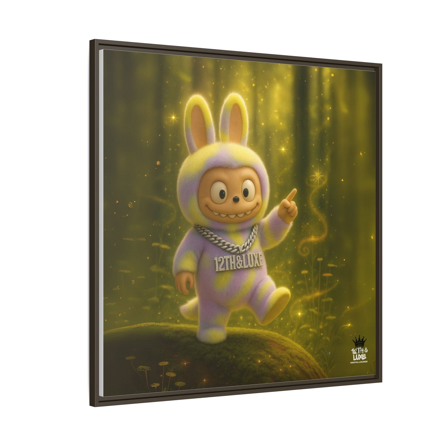 Plush Monster Purple/Yellow - Canvas Art