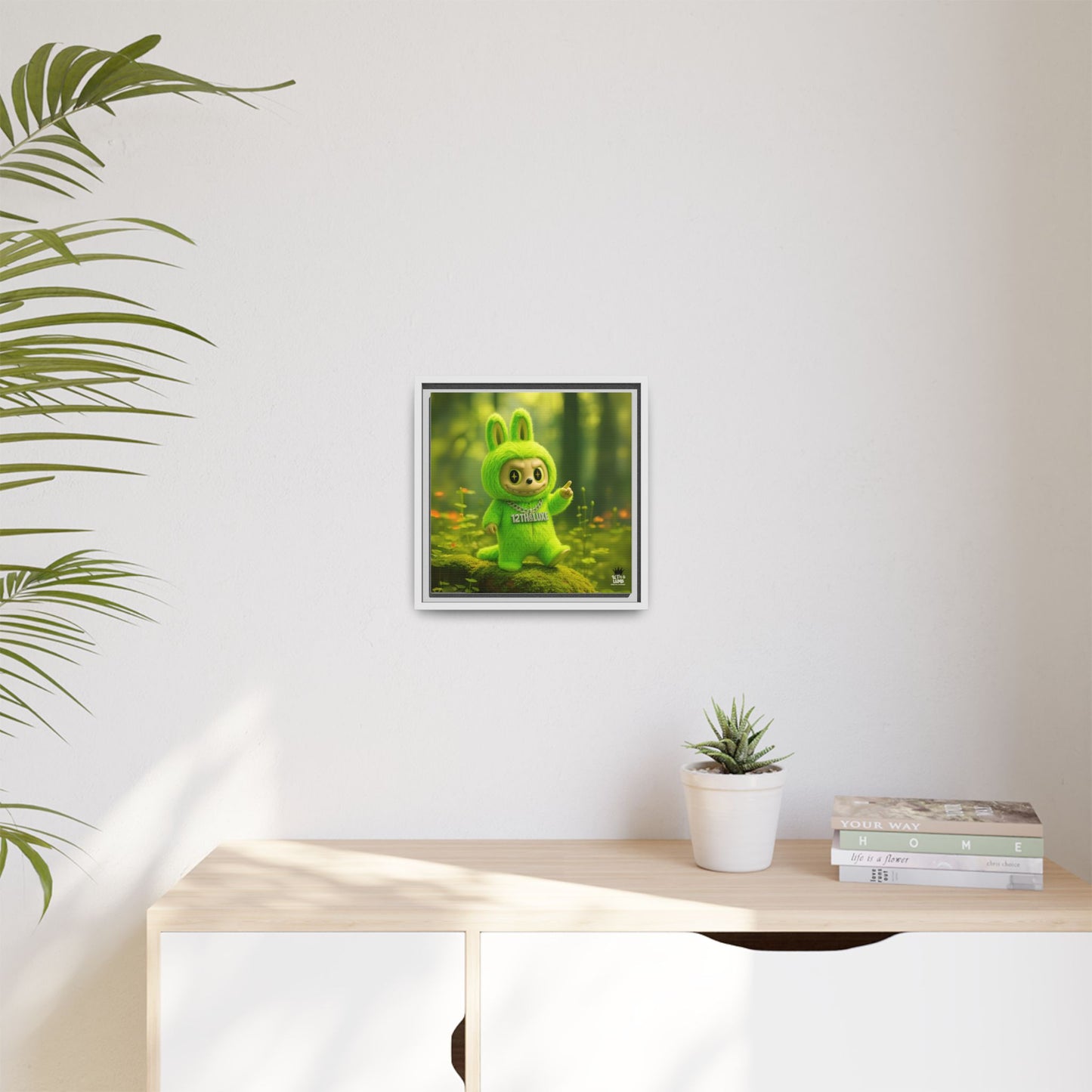 Plush Monster Green - Canvas Art