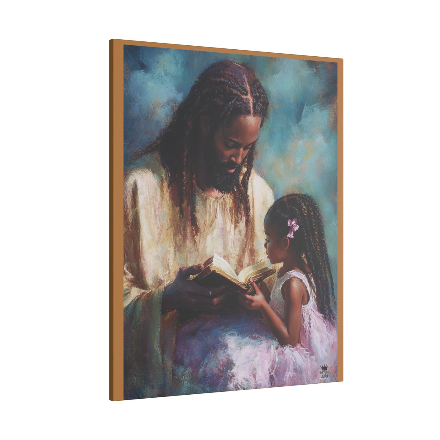 Jesus Reading, Matte Canvas, Stretched, 0.75" (Vertical)