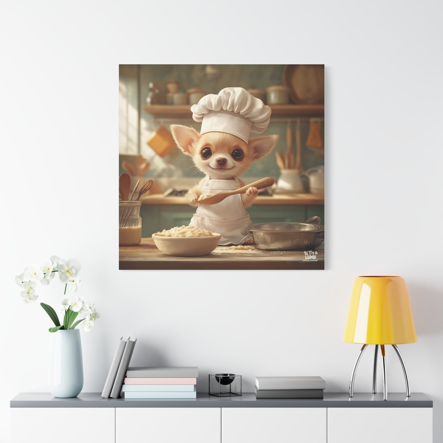 Chihuahua Puppy Chef Canvas Art