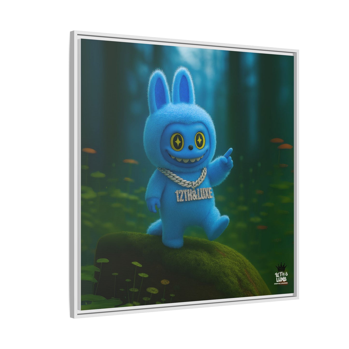Plush Monster Blue - Canvas Art