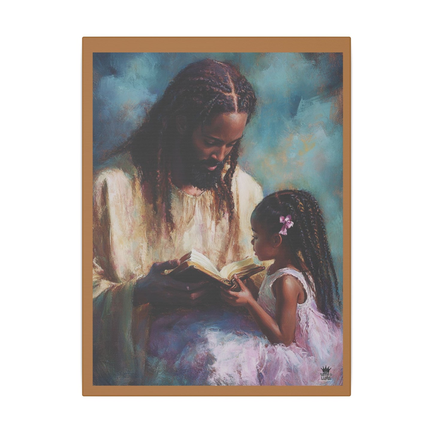 Jesus Reading, Matte Canvas, Stretched, 0.75" (Vertical)