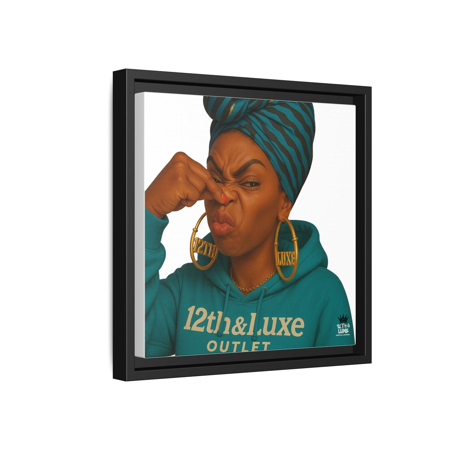 Funky Face Blue- Canvas Art