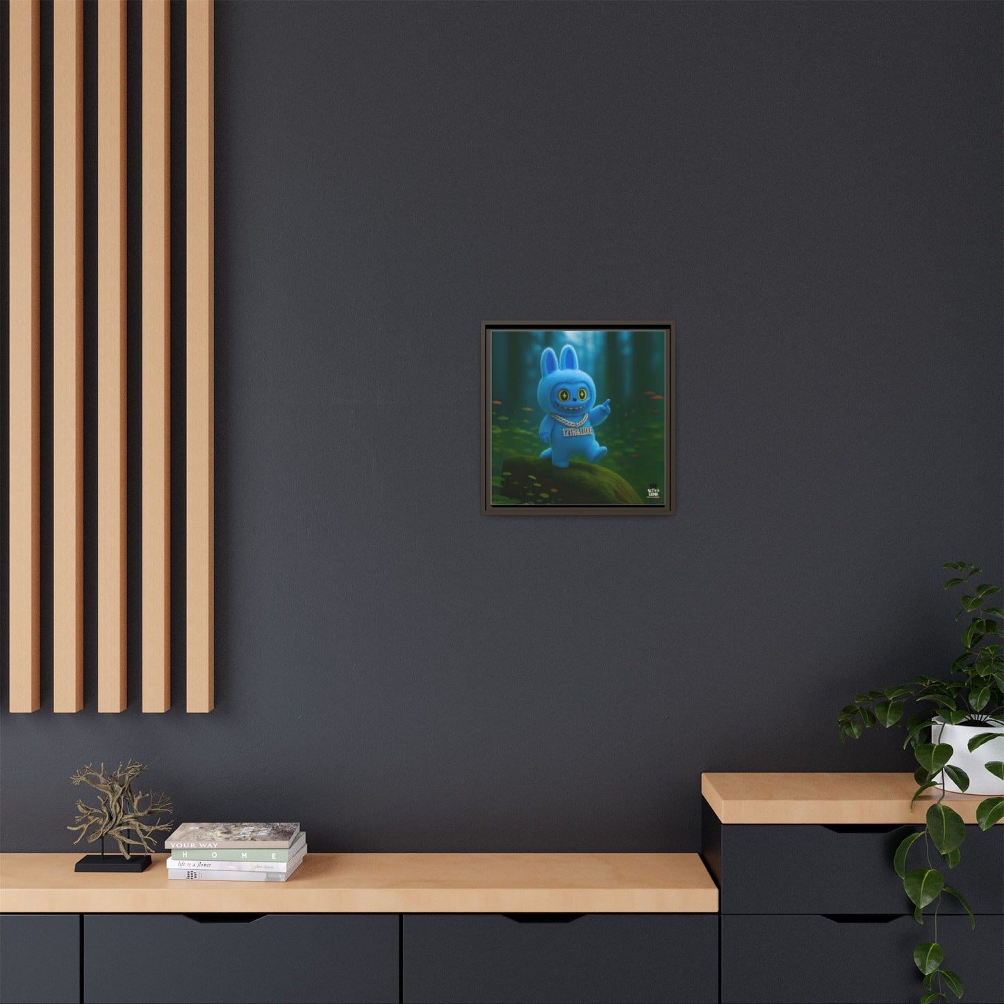 Plush Monster Blue - Canvas Art