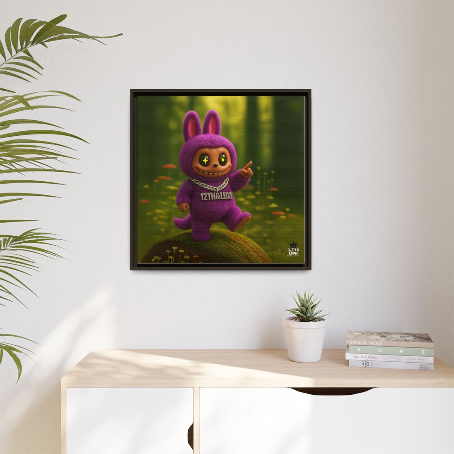 Plush Monster Purple - Canvas Art