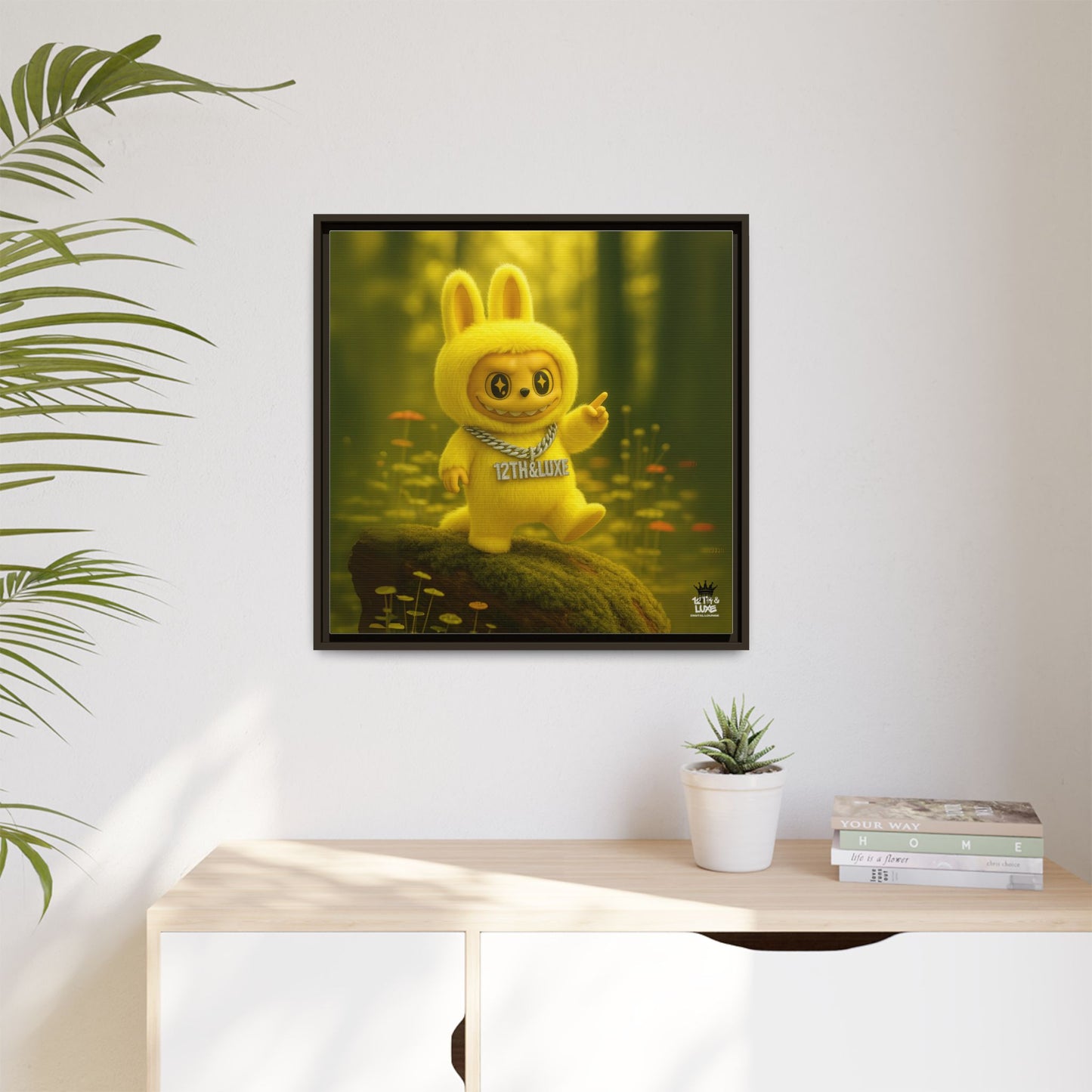 Plush Monster Yellow - Canvas Art
