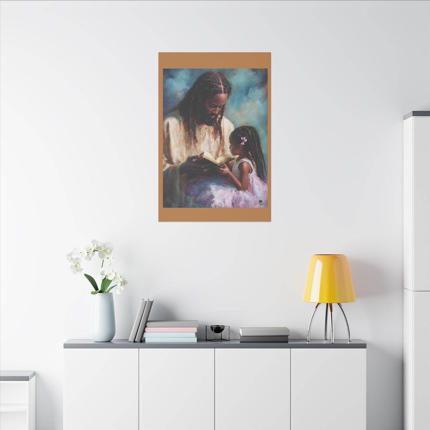 Jesus Reading, Matte Canvas, Stretched, 0.75" (Vertical)