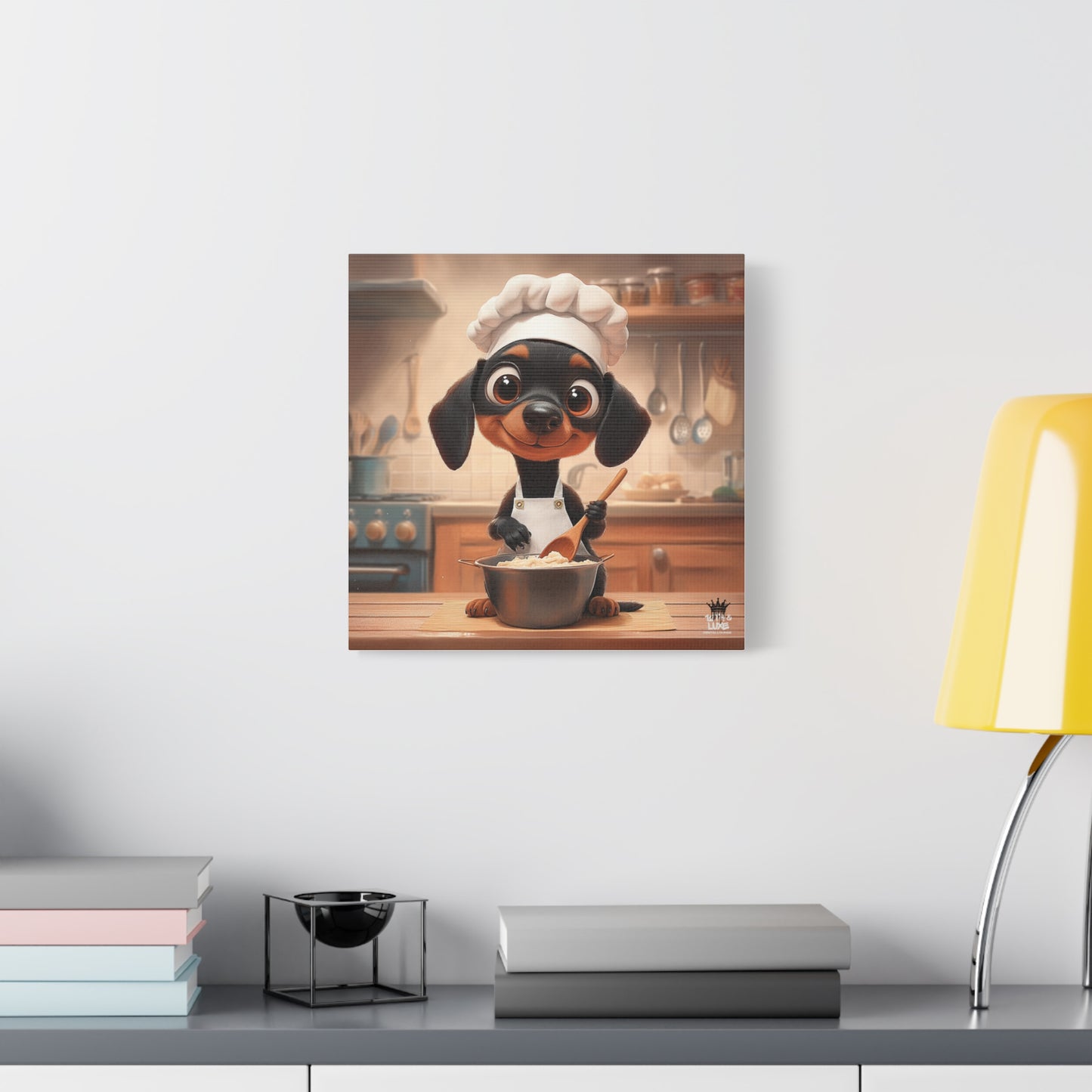 Doberman Puppy Chef Canvas Art