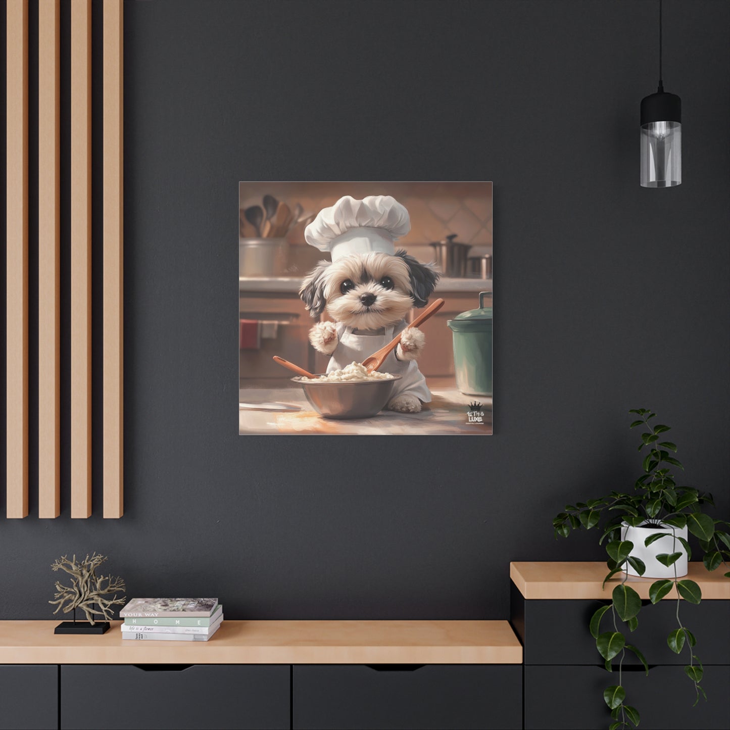 Shih Tzu Puppy Chef Canvas Art