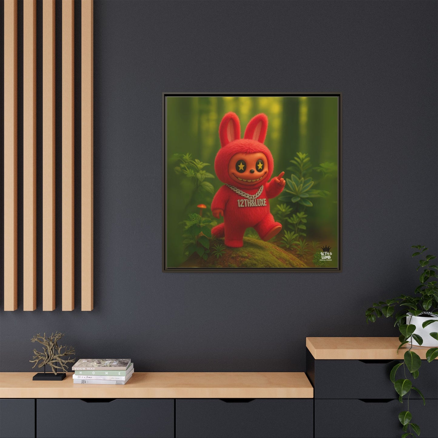 Plush Monster Red - Canvas Art