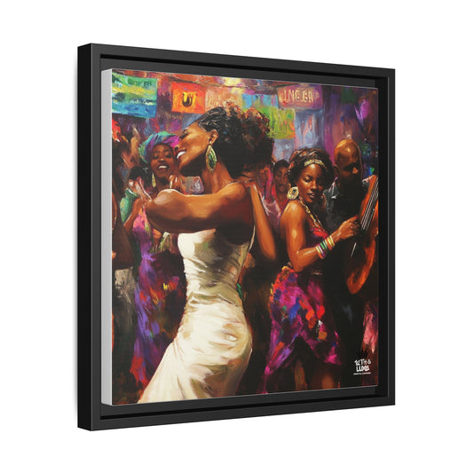 Inspired by the iconic artist Ernie Barnes, "Let's Party" - Canvas Art