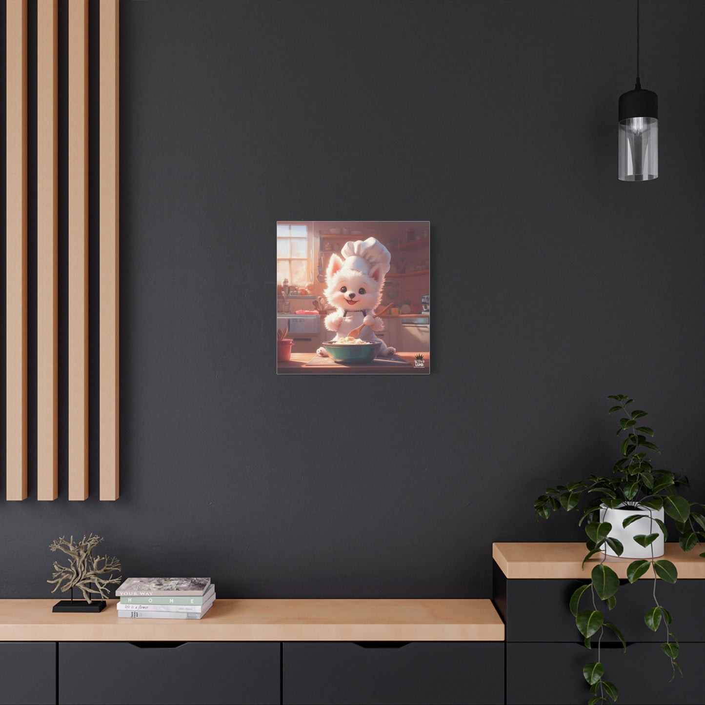 Samoyed Puppy Chef Canvas Art