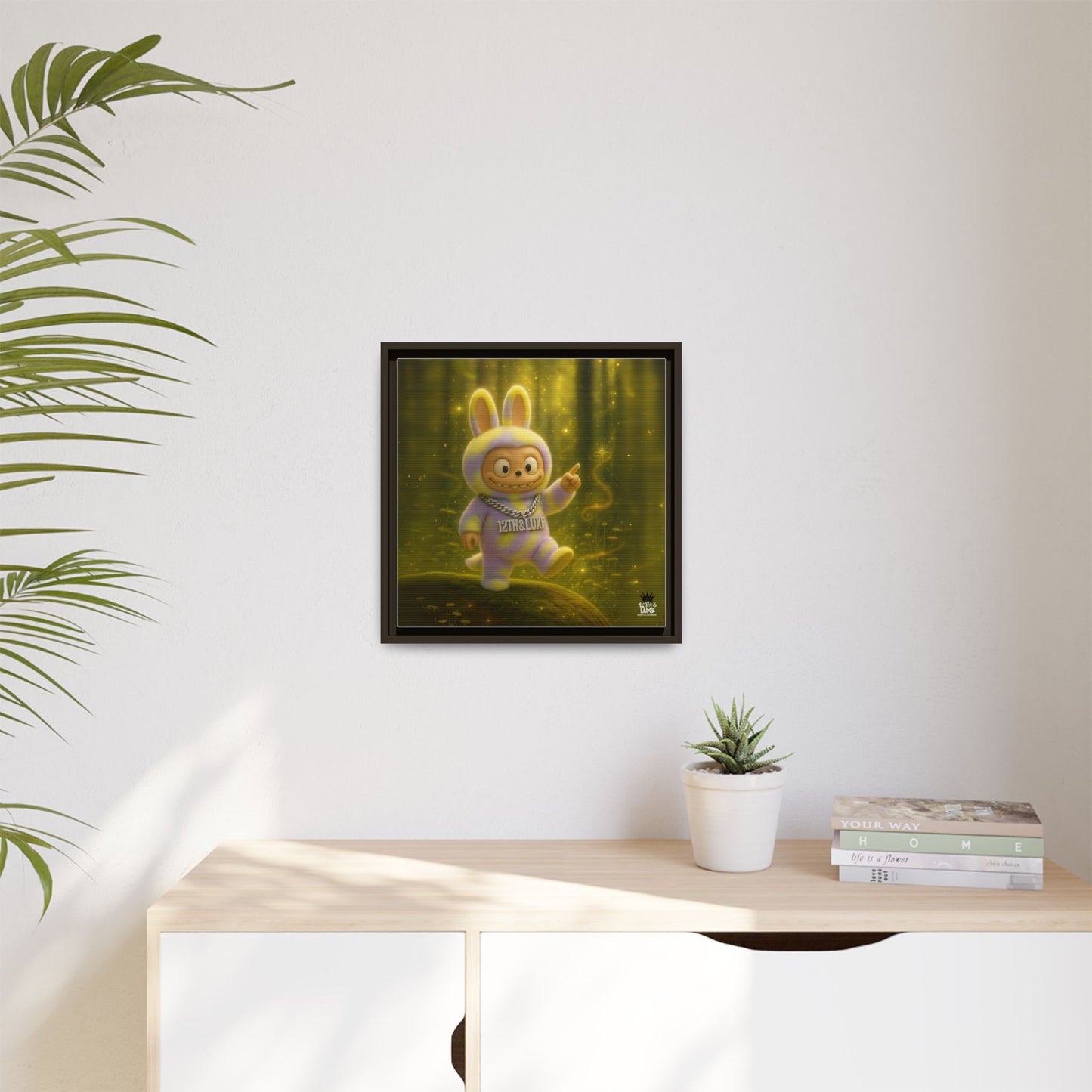 Plush Monster Purple/Yellow - Canvas Art
